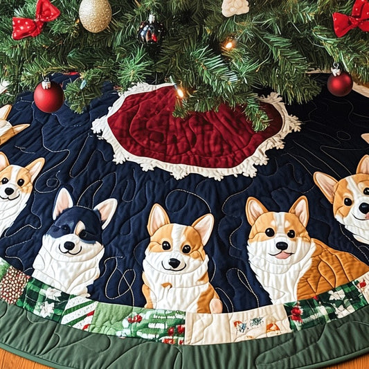 Corgi Festive Artisan Quilt Artwork