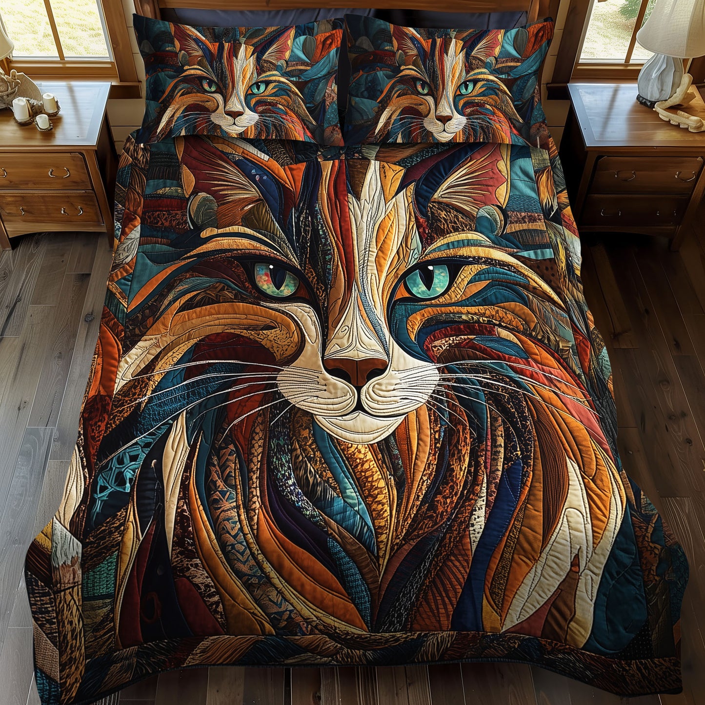 Purrs And Patches Artisan Quilt Artwork