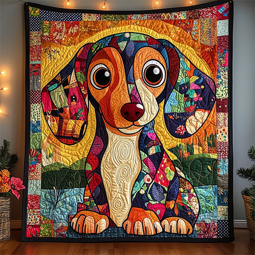 Dachshund Artisan Quilt Artwork