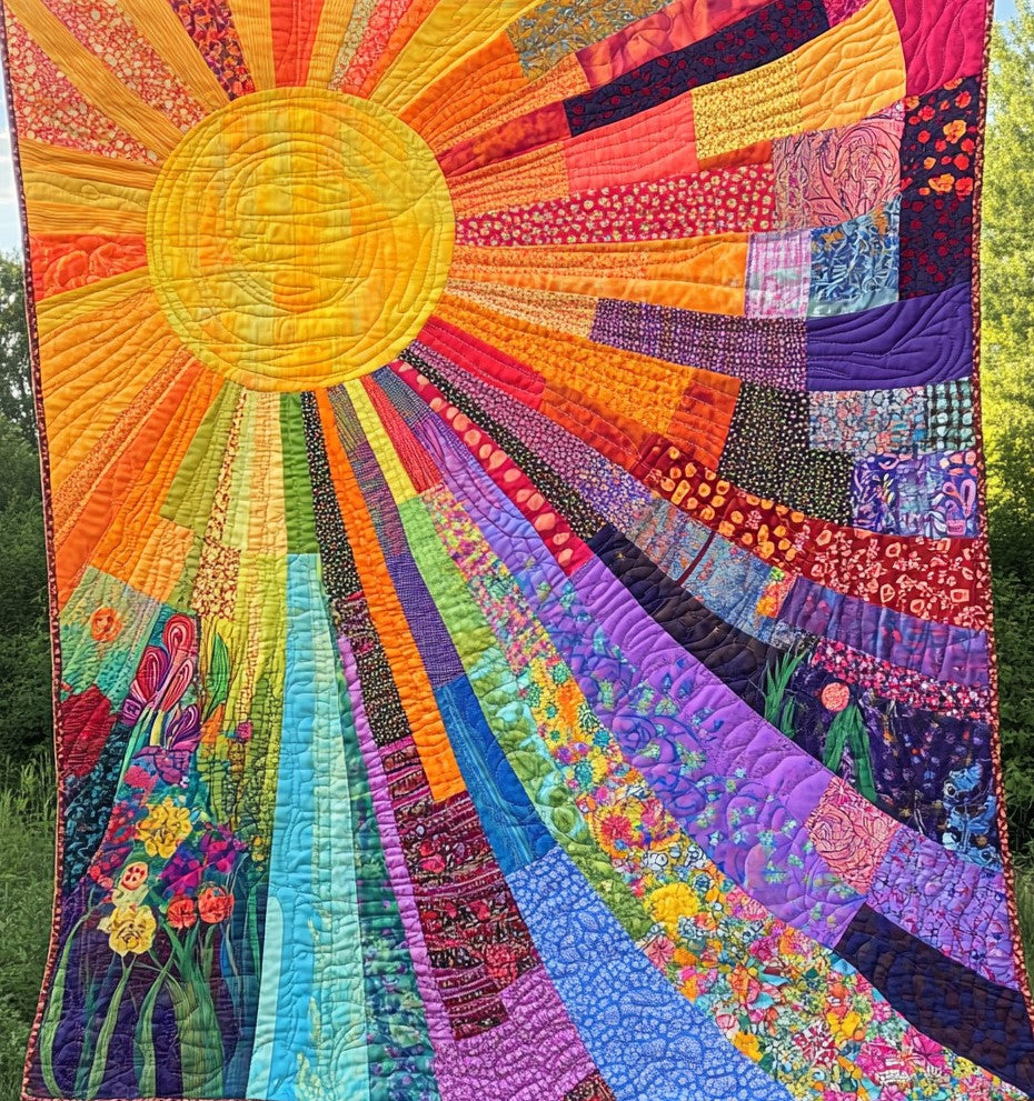 Cheerful Sunshine Artisan Quilt Artwork