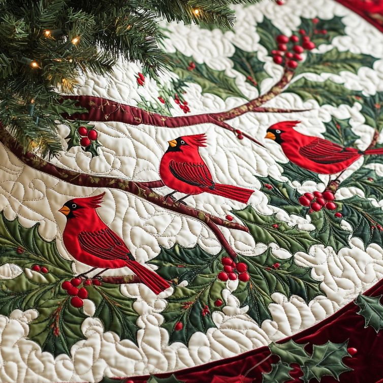 Christmas Cardinal Artisan Quilt Artwork