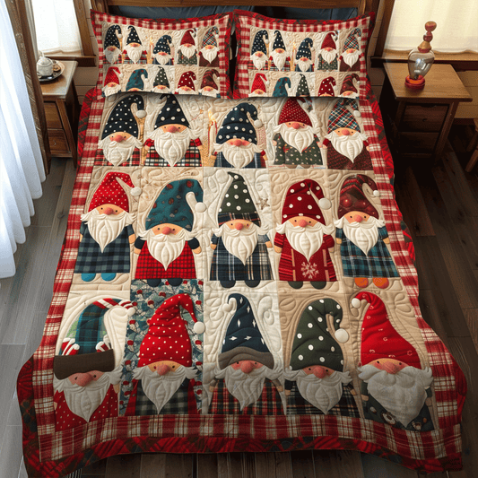 Gnome Huddle Artisan Quilt Artwork