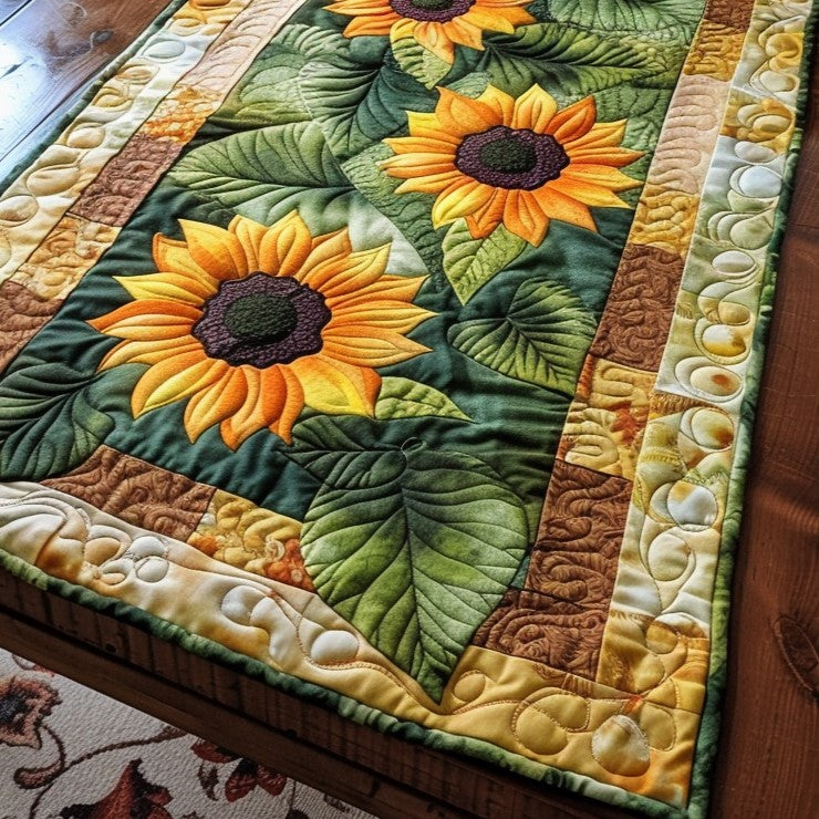 Hilarious Sunflowers Artisan Quilt Artwork