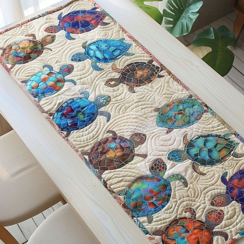 Sand & Sea Turtle Artisan Quilt Artwork